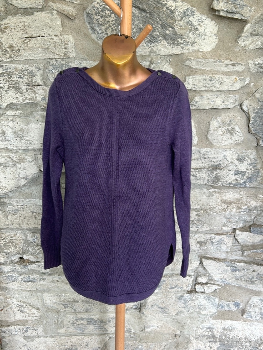 Cotton Blend Knit Sweater